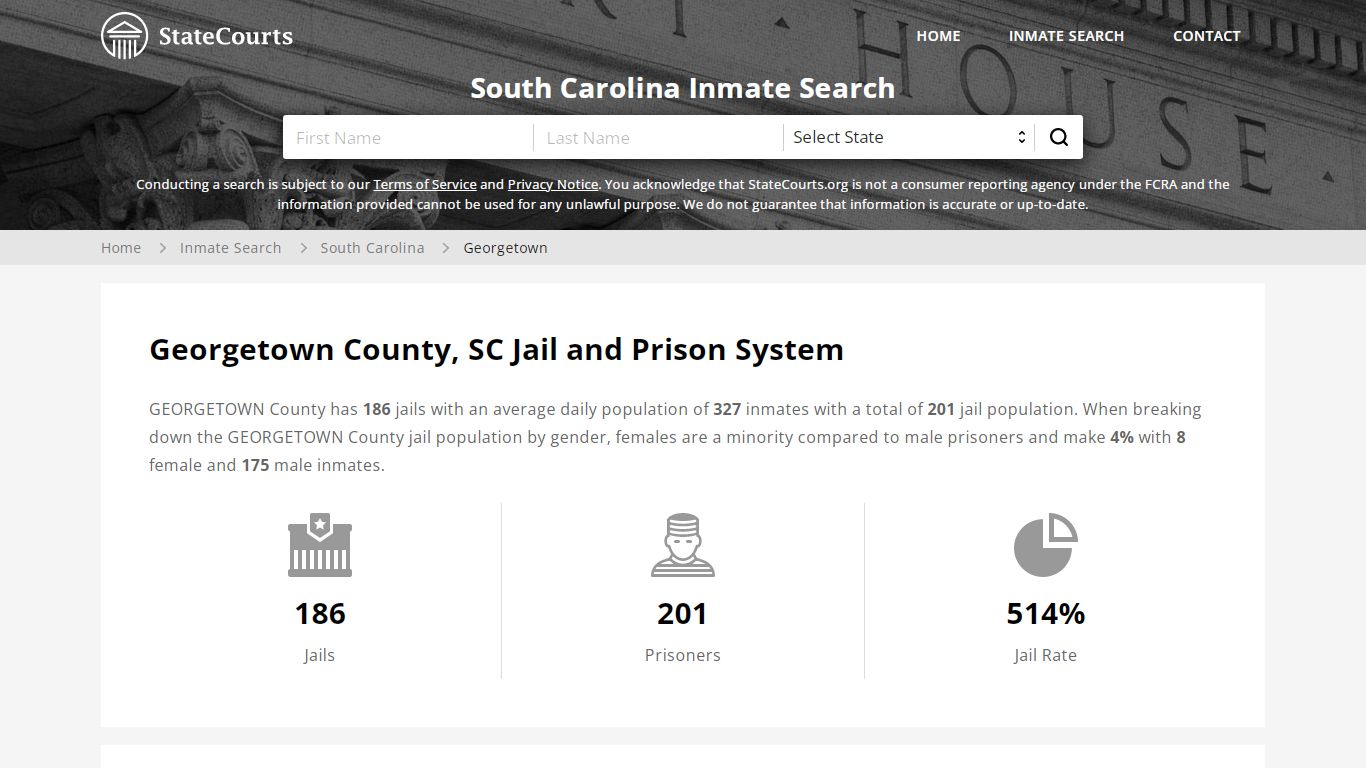 Georgetown County, SC Inmate Search - StateCourts